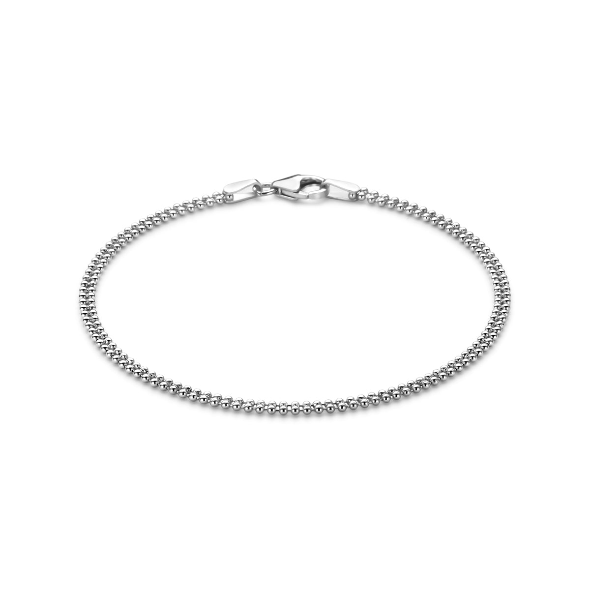 Armband Kügelchen 2,4 mm 18 cm Silber rhodiniert