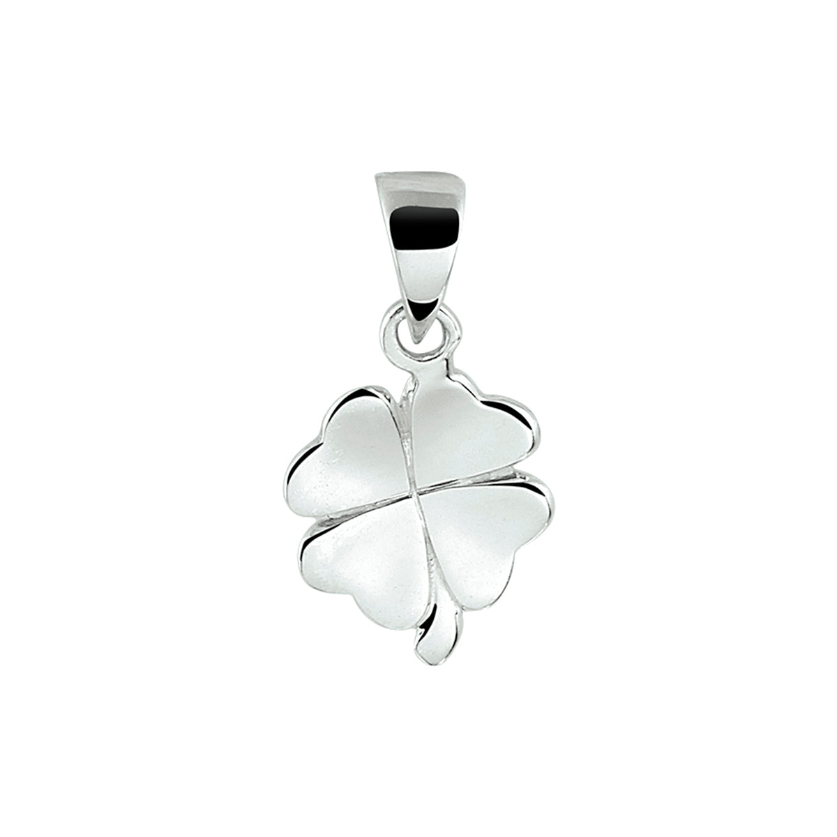 hanger klavertje 10 mm zilver gerhodineerd