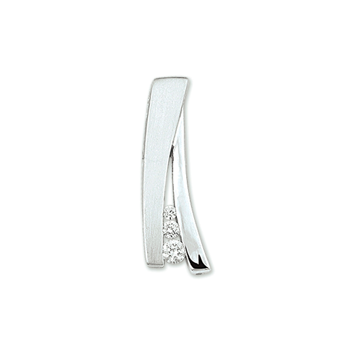 hanger zirkonia poli/mat zilver gerhodineerd