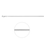 Gourmetkette 1,6 mm Silber rhodiniert