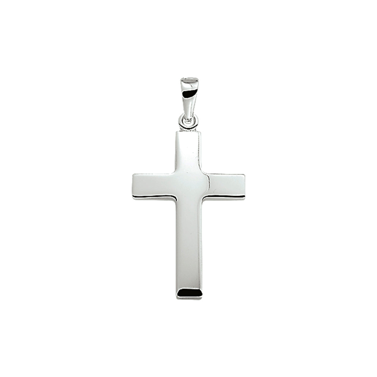 Anhänger Kreuz 24 mm Silber weiß