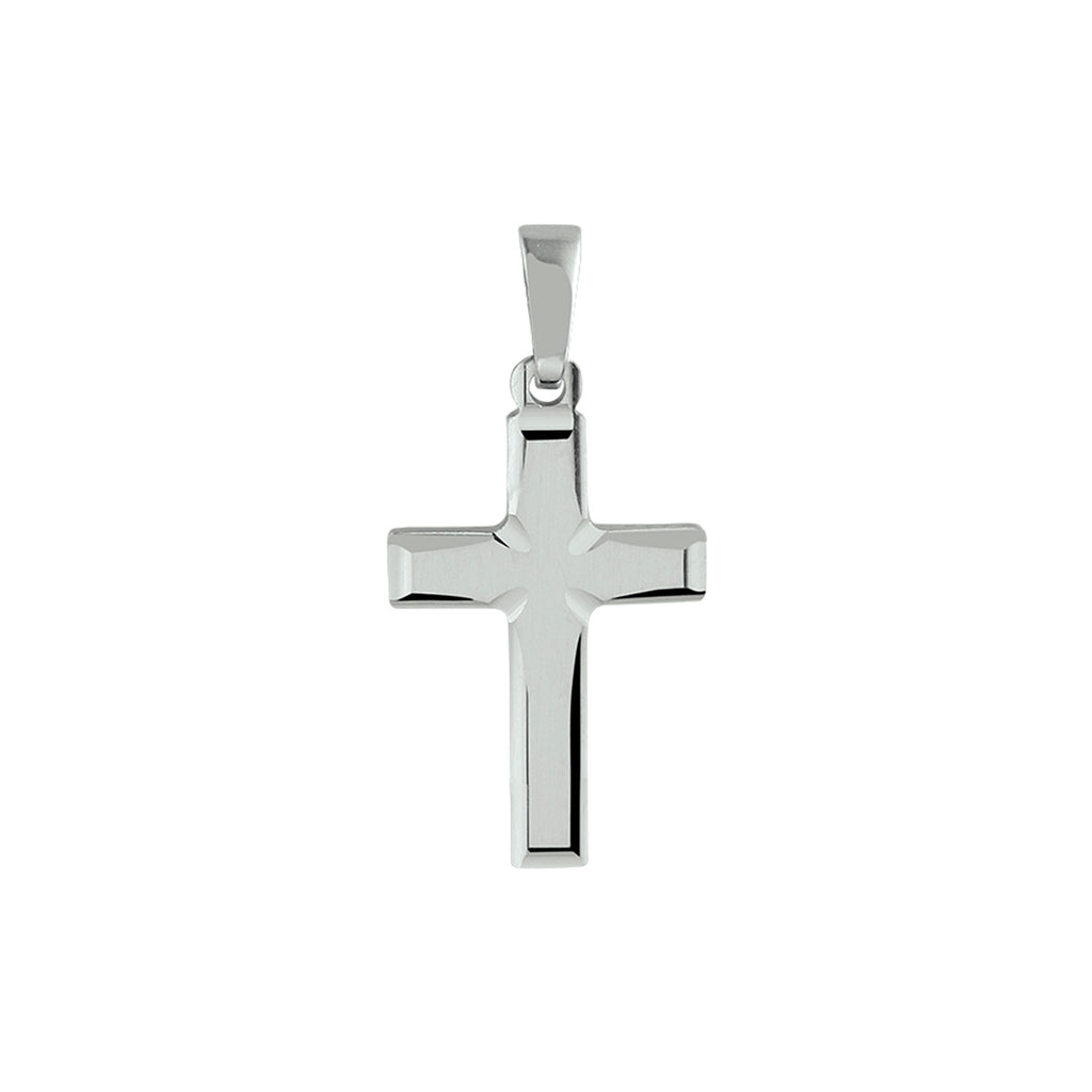 Anhänger Kreuz Silber rhodiniert