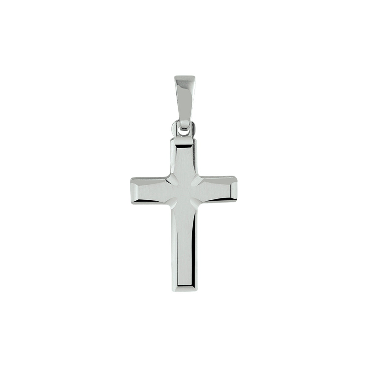 Anhänger Kreuz Silber rhodiniert
