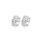 klapoorringen zirkonia 13 mm zilver gerhodineerd