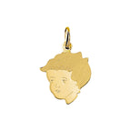 Anhänger Junge pol./matt 15 mm 14K Gelbgold