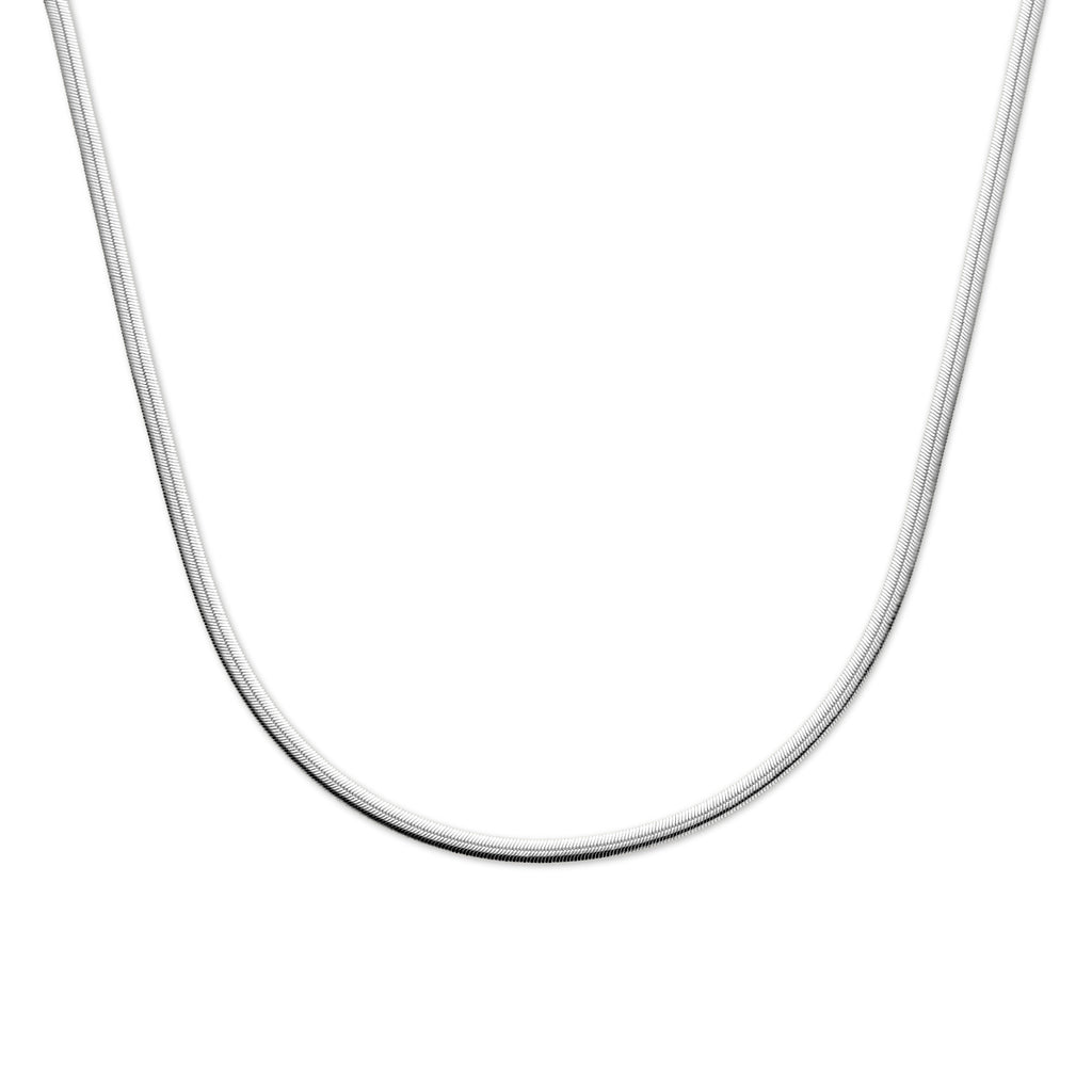 collier gourmette 4 mm 40 + 4 cm zilver gerhodineerd