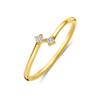 ring diamant 0.05ct h si 14K geelgoud