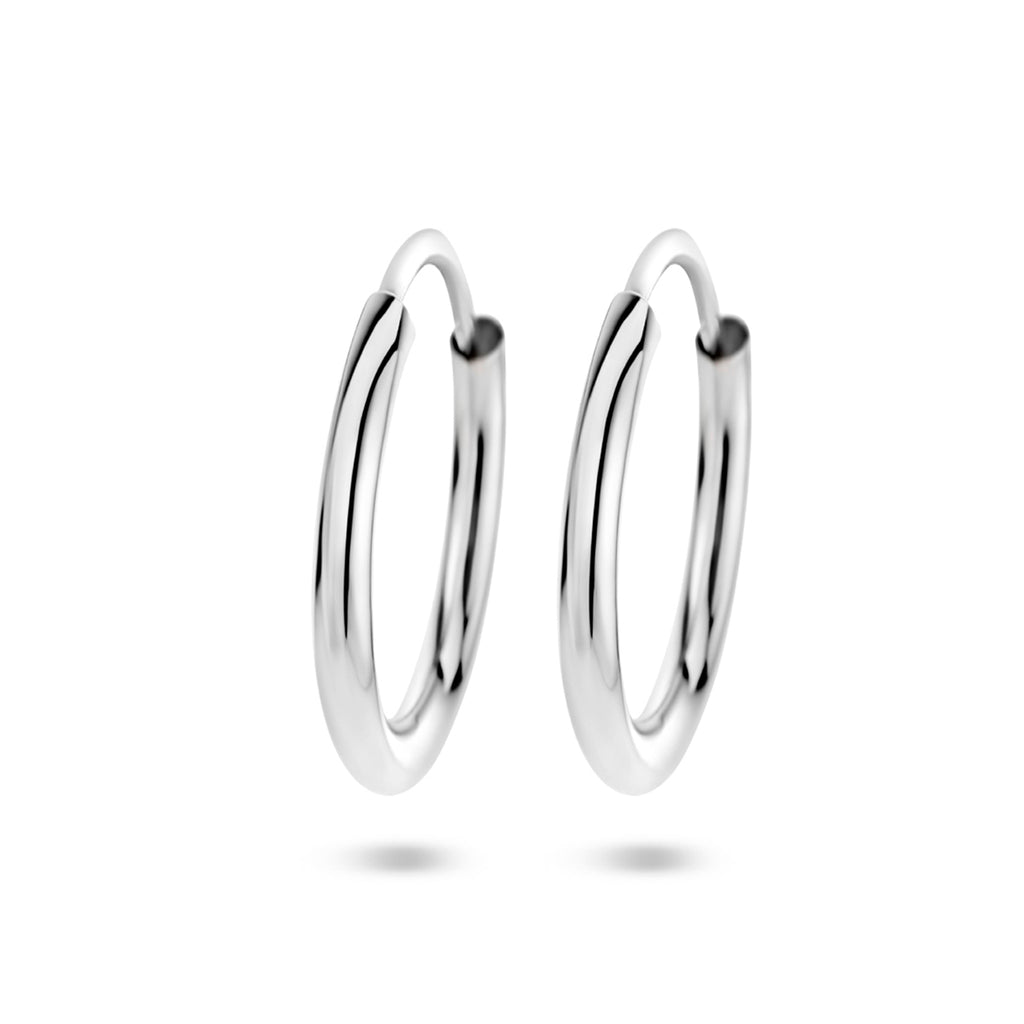 oorringen 1,8 mm ronde buis zilver gerhodineerd