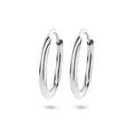 oorringen 1,8 mm ronde buis zilver gerhodineerd