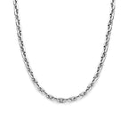 Halskette Paperclip Rundrohr 43 + 4,0 cm 8,6 mm mit großem Federringverschluss Silber rhodiniert