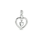 hanger hart zilver gerhodineerd