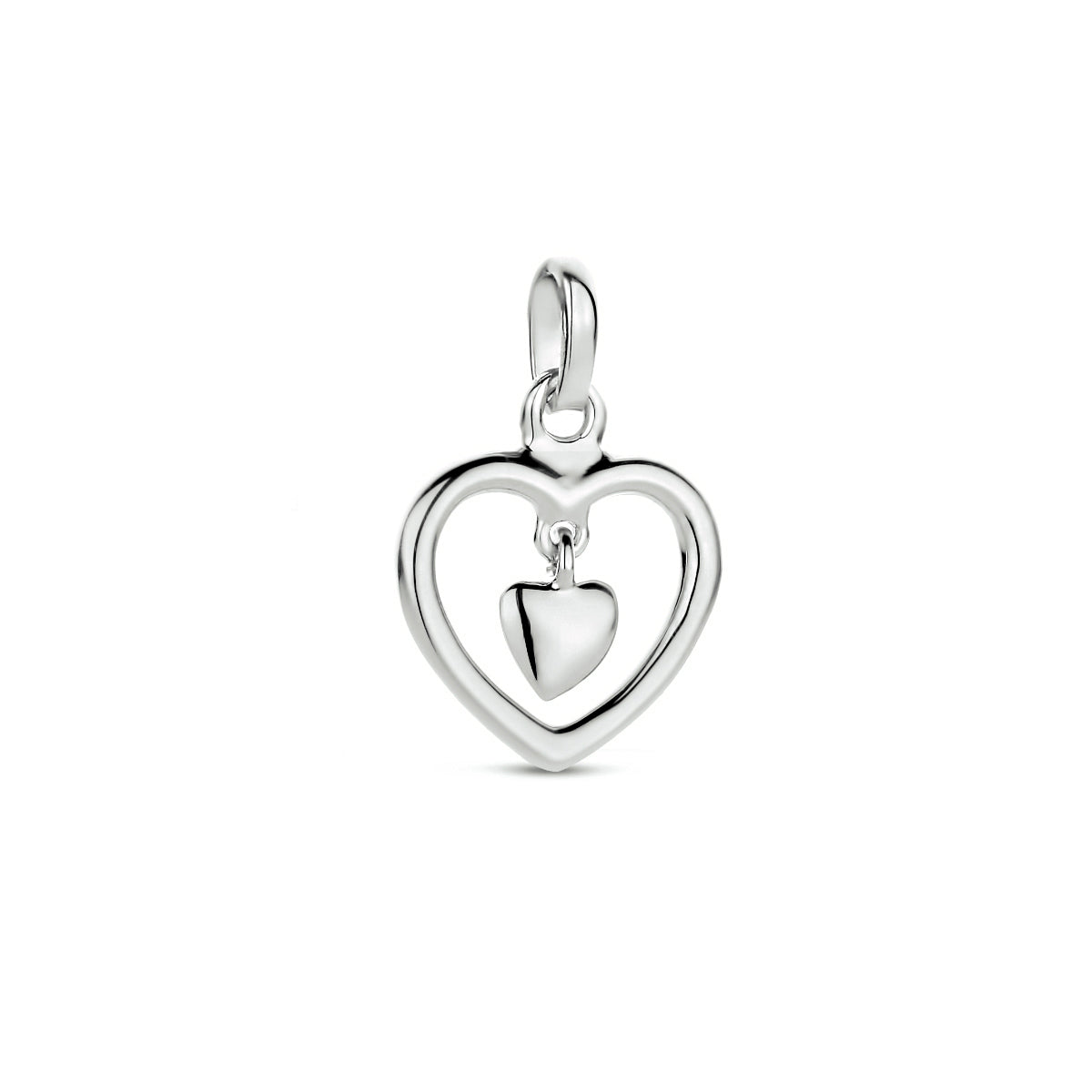 hanger hart zilver gerhodineerd