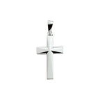 hanger kruis 21 mm zilver wit