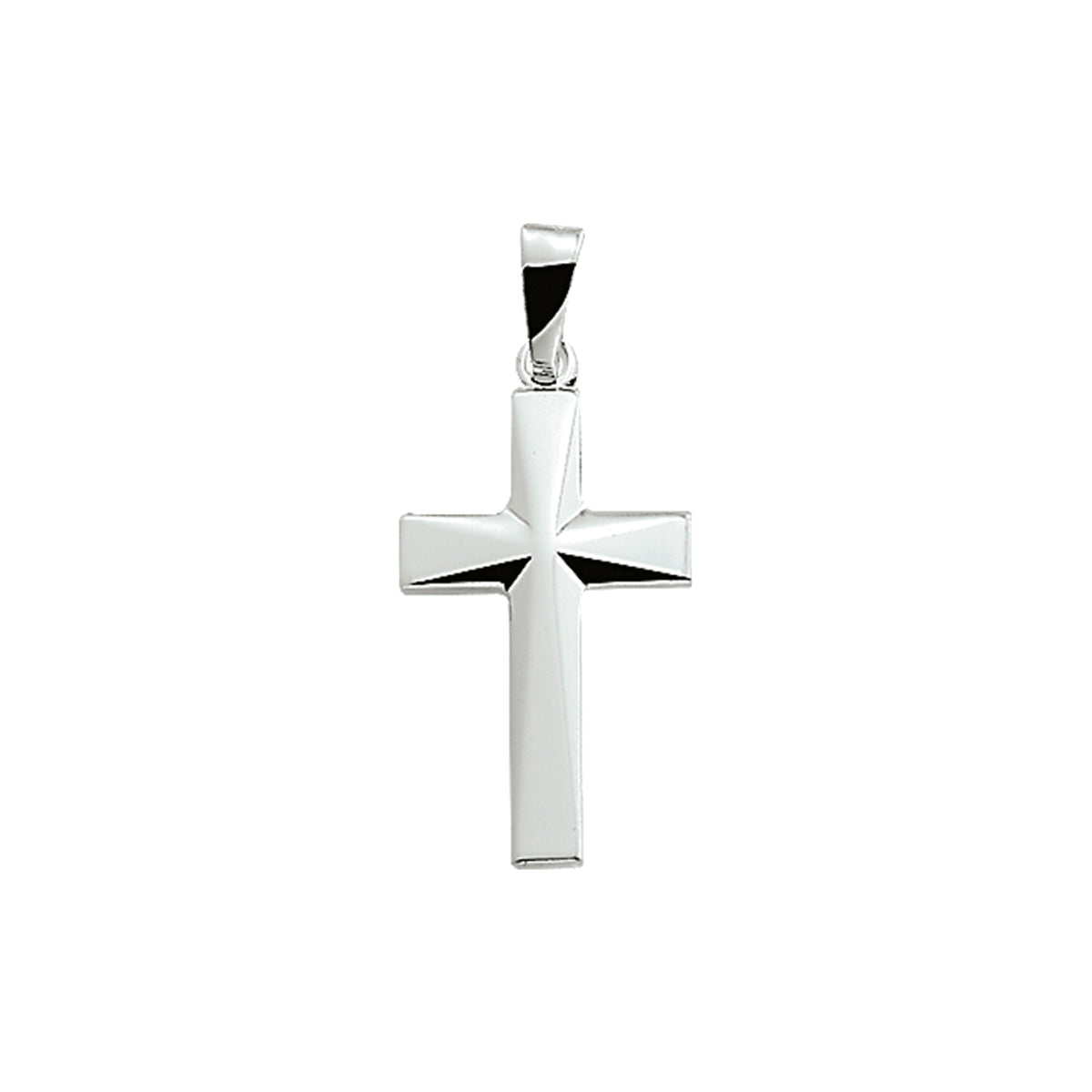 hanger kruis 21 mm zilver wit