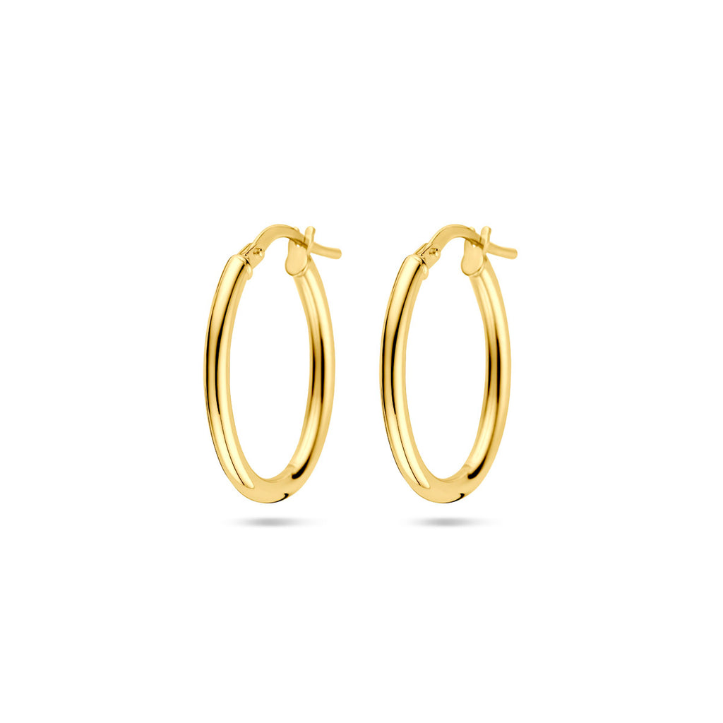 oorringen 23 mm Silgold (geel met zilverkern)