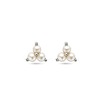 oorknoppen parel zilver gerhodineerd