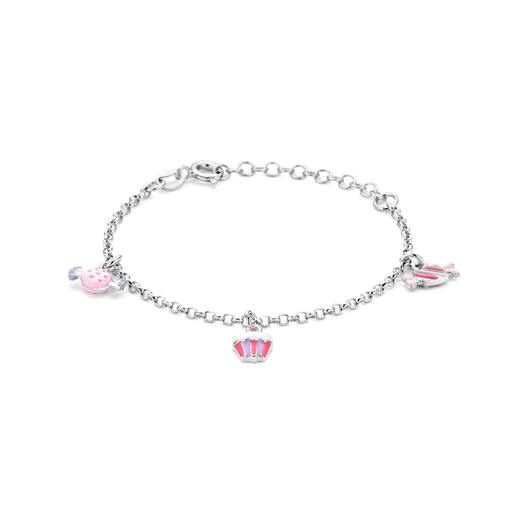Armband Emaille 13 + 3 cm Silber rhodiniert