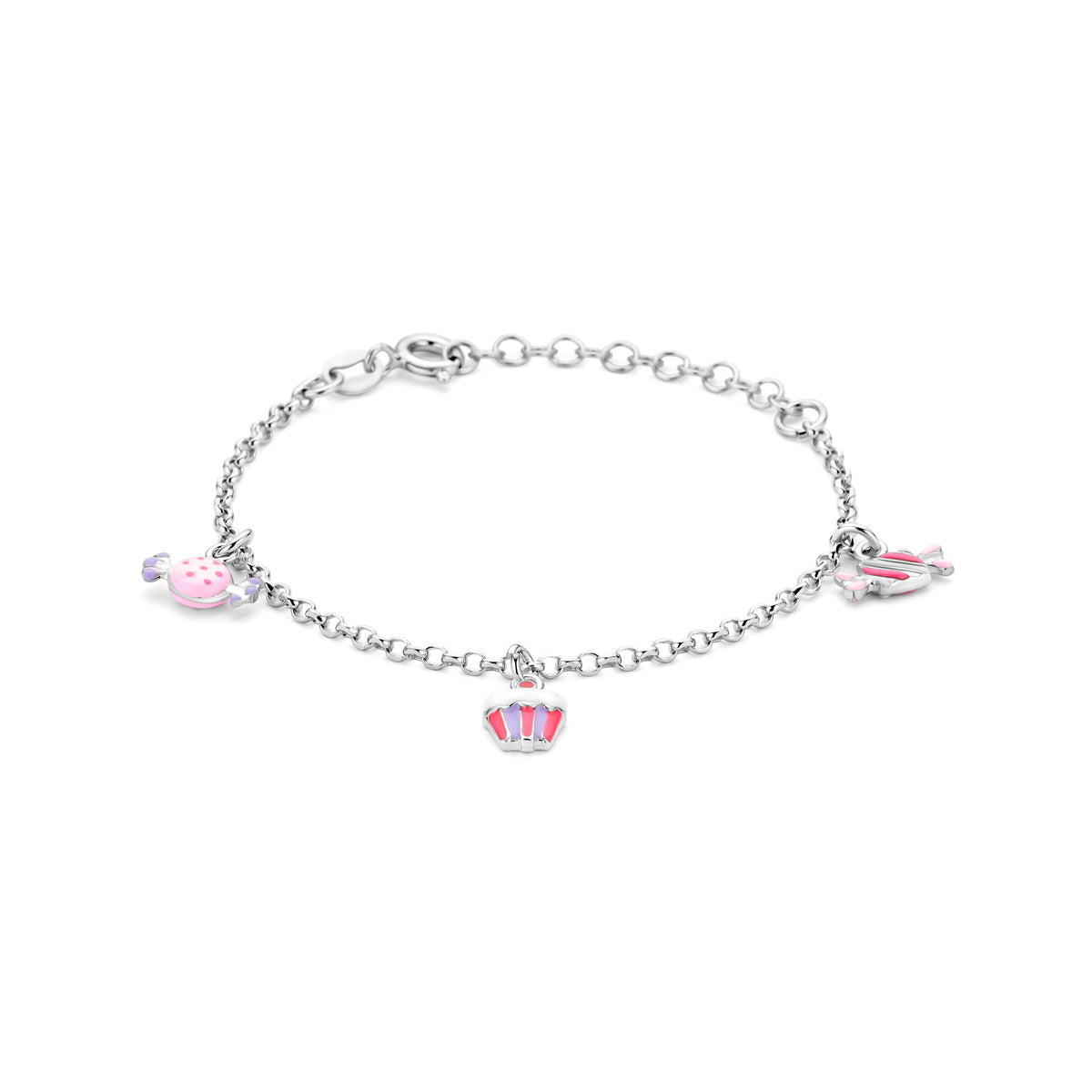 armband emaille 13 + 3 cm zilver gerhodineerd
