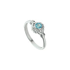 ring strass zilver wit