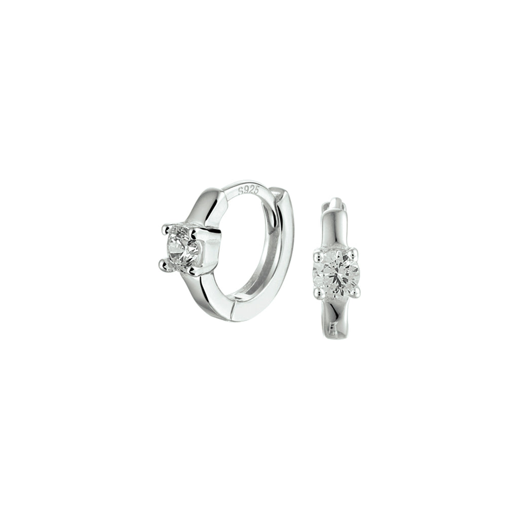 klapoorringen zirkonia zilver gerhodineerd