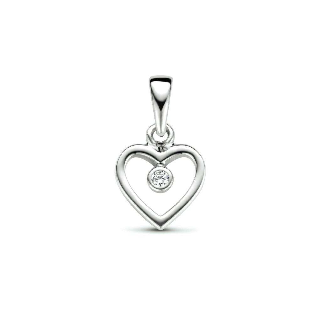 hanger hart zirkonia zilver gerhodineerd