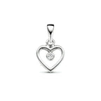 hanger hart zirkonia zilver gerhodineerd