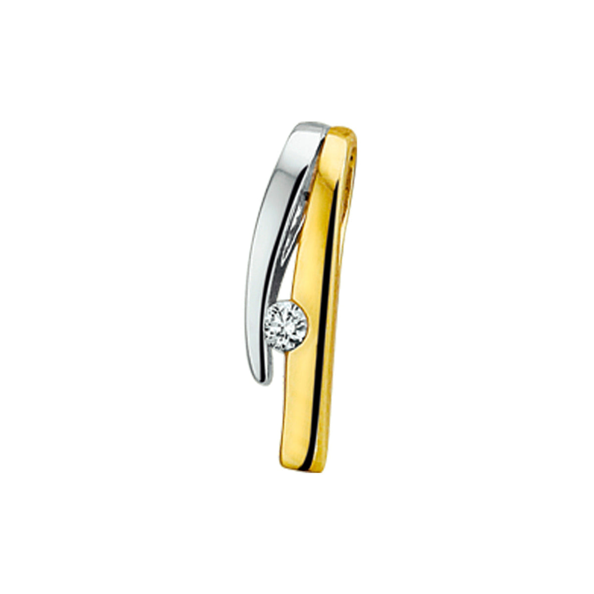 Anhänger Diamant 0,035 ct h si 14K Bicolor-Gold gelb/weiß