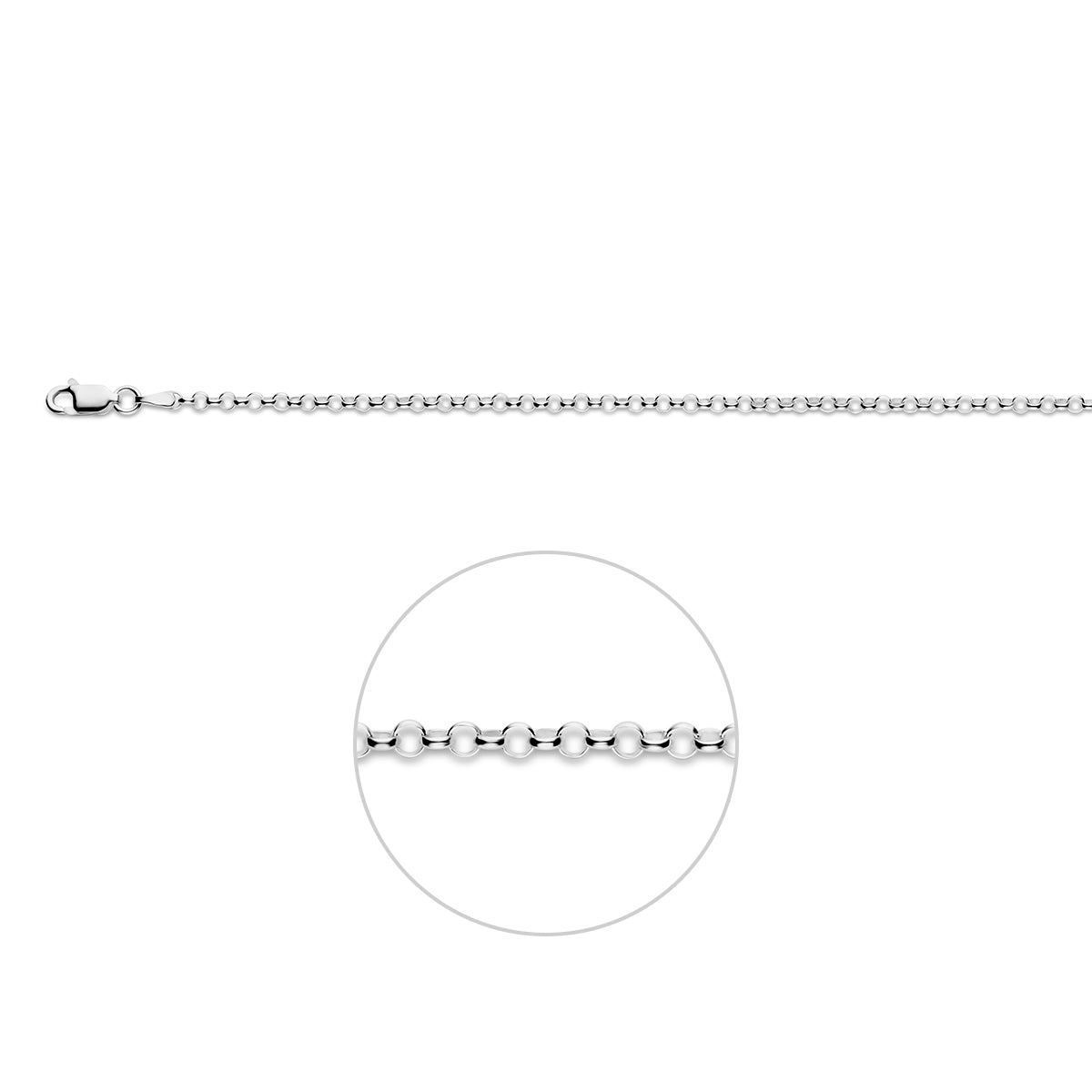 jasseron 2,6 mm zilver wit
