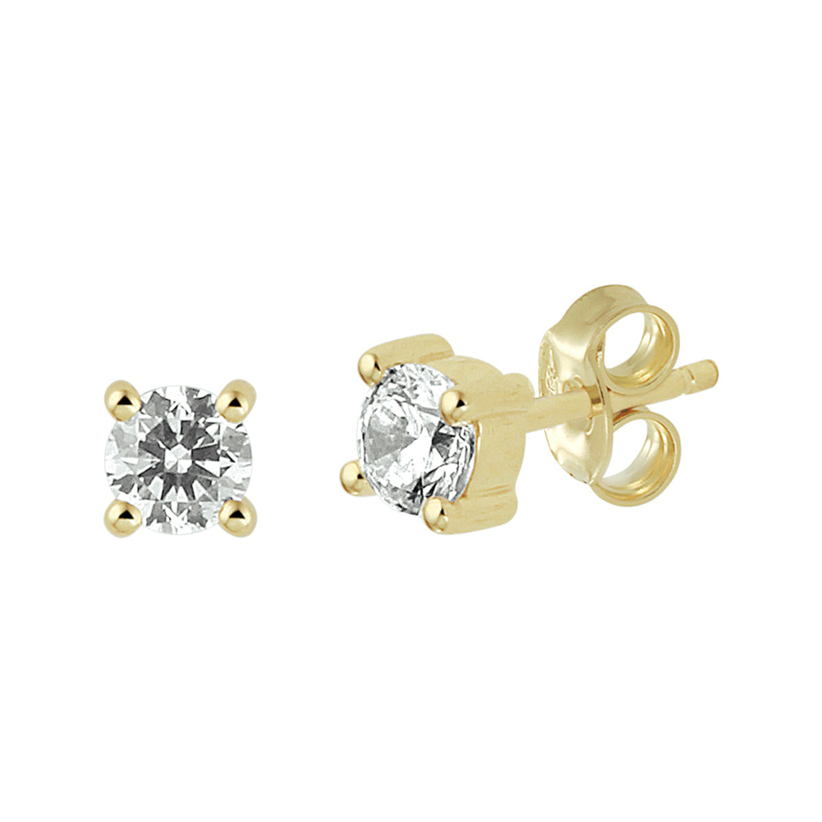 Ohrstecker Zirkonia 14K Gelbgold