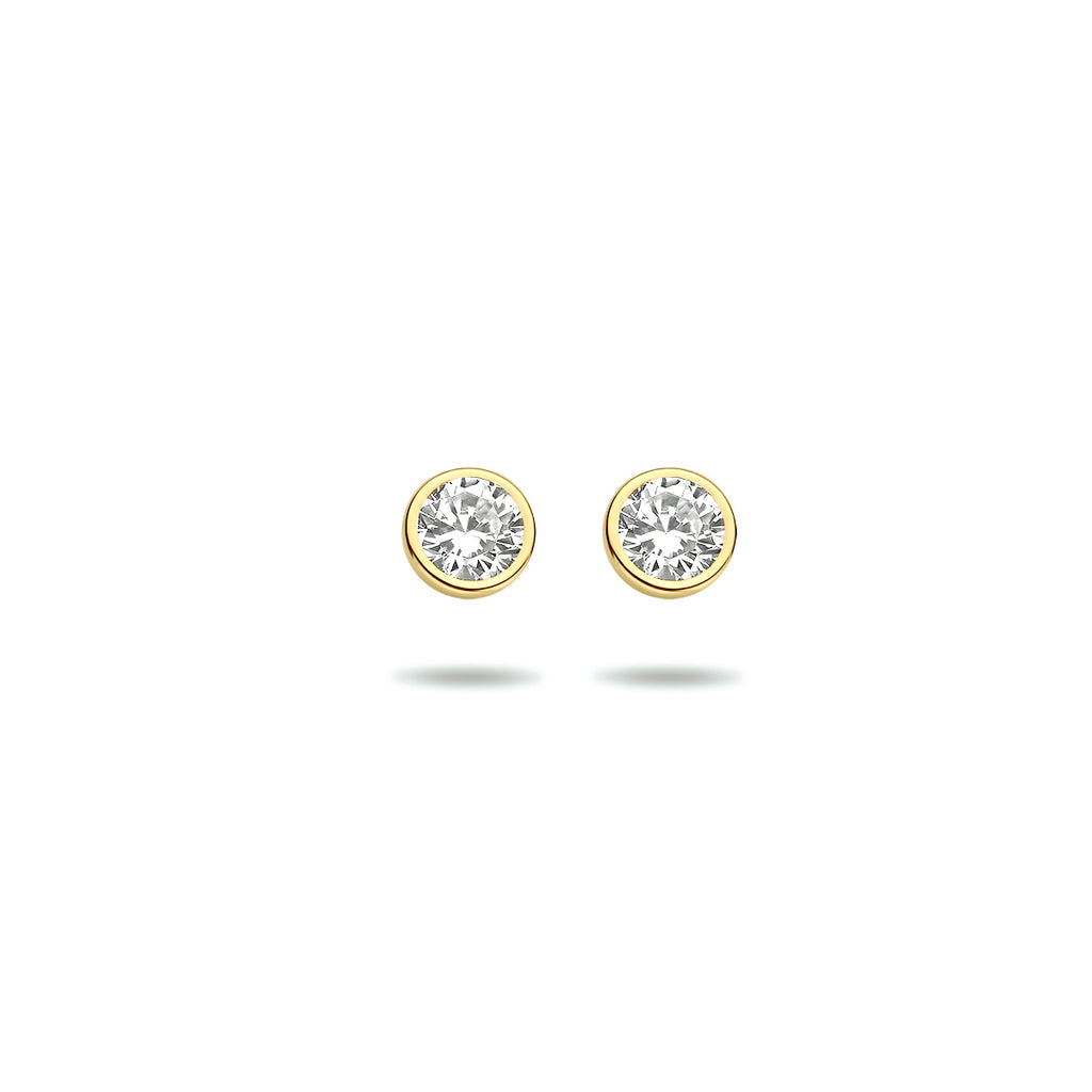 Ohrstecker Zirkonia 14K Gelbgold