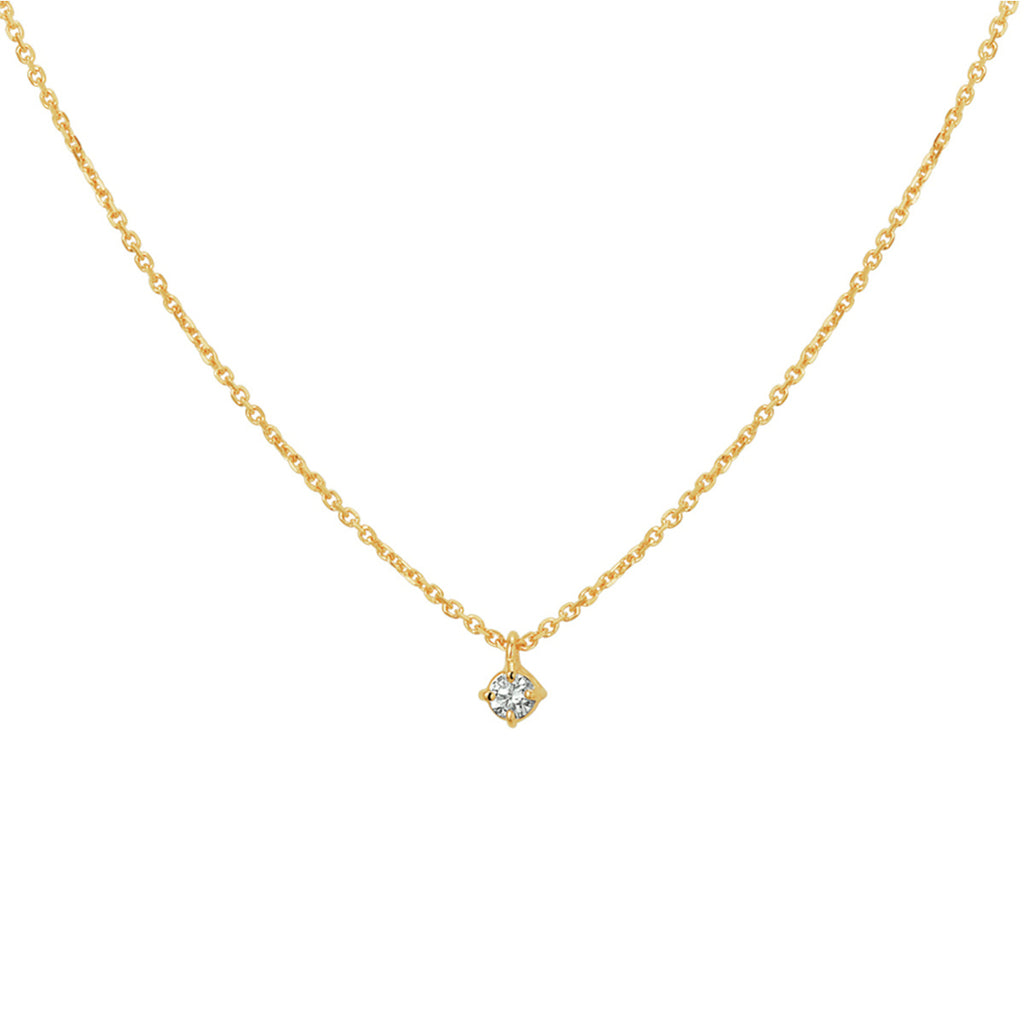 collier diamant 0.10ct h si 41 - 43 - 45 cm 14K geelgoud