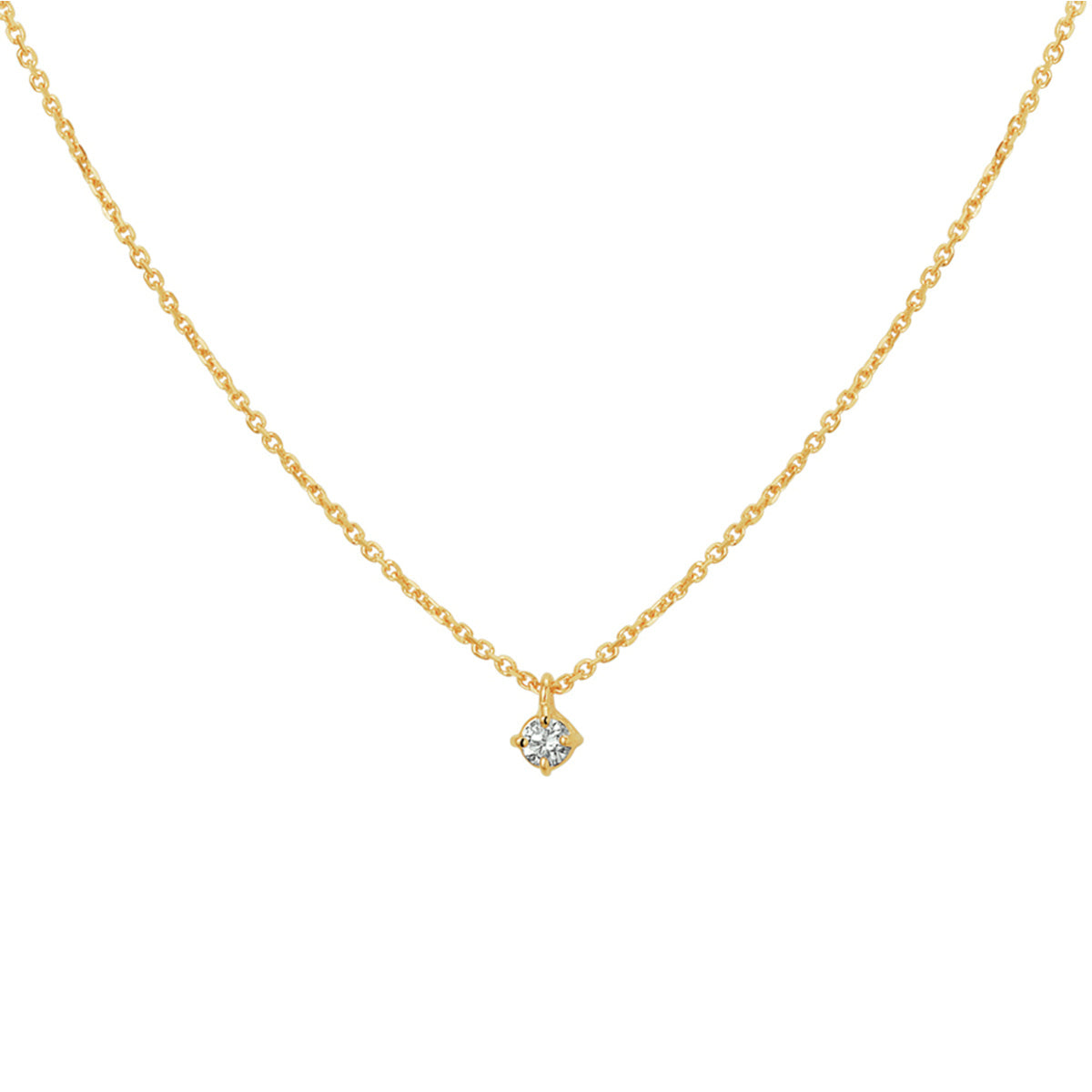 collier diamant 0.10ct h si 41 - 43 - 45 cm 14K geelgoud