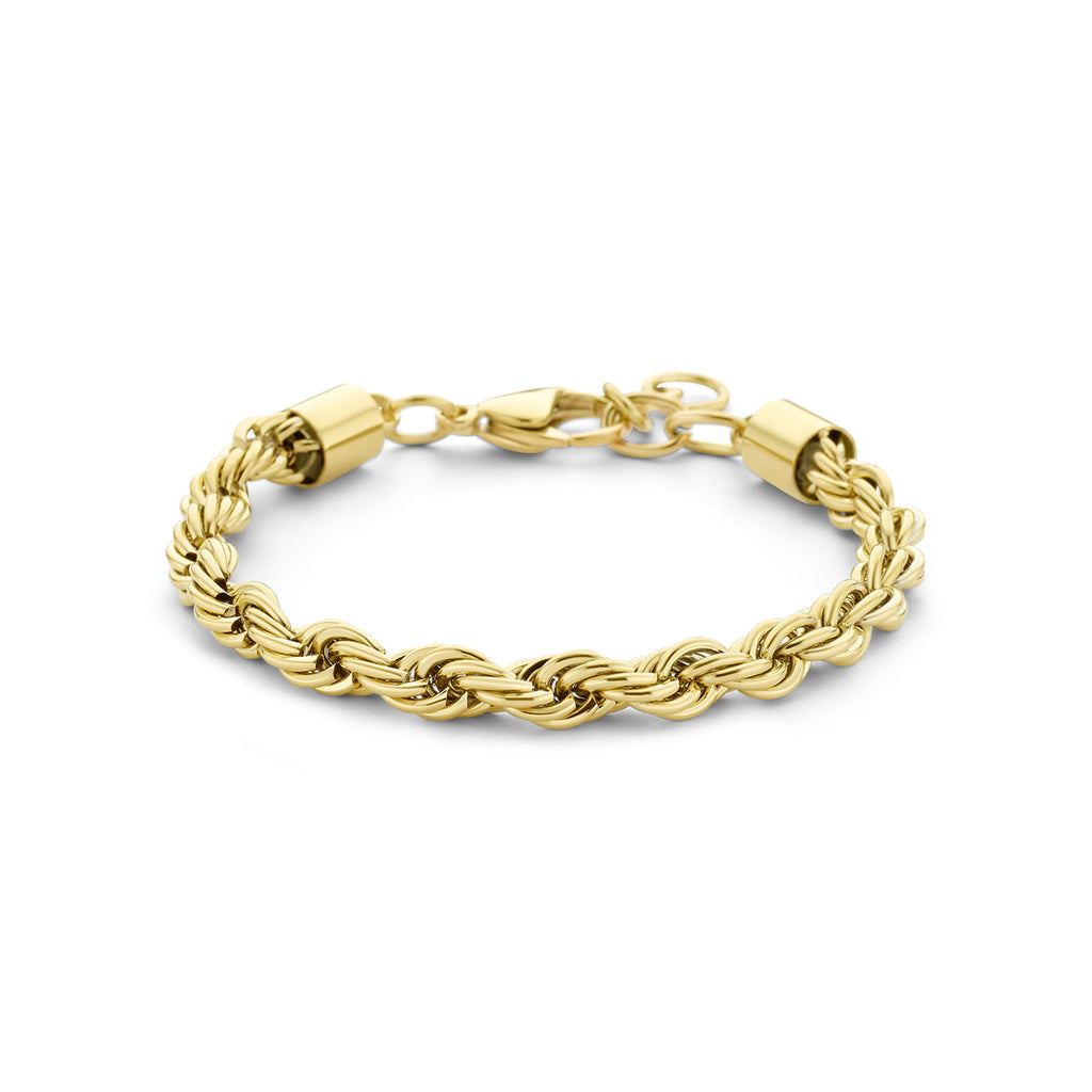 Armbandschnur 5,7 mm 17 + 3 cm ionenplattierter Edelstahl