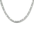 Falkenauge-Halskette mit Zwischenstück 2,4 mm 40 + 4 cm Silber rhodiniert