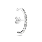 suspender oorbel zirkonia 21 mm zilver gerhodineerd