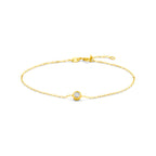 Armband Zirkonia 16,5 - 18,5 cm 14K Gelbgold
