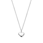 collier hartje 41 - 43 - 45 cm zilver gerhodineerd