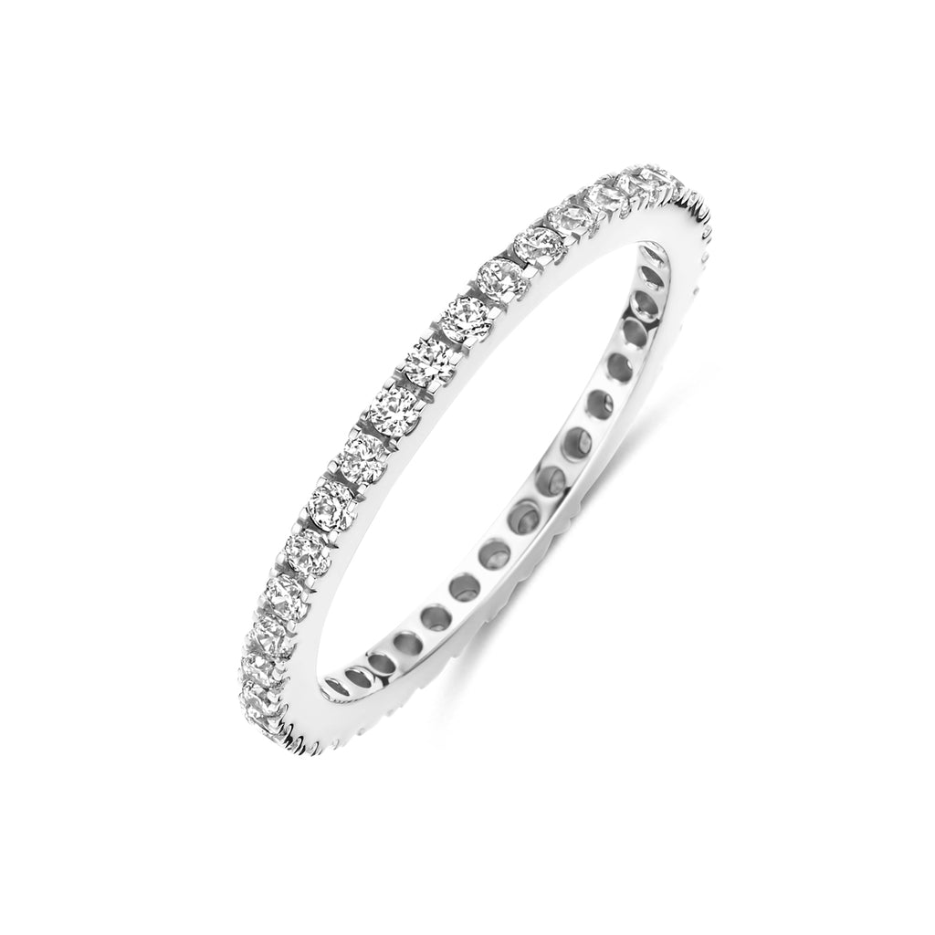 Ring Zirkonia Silber rhodiniert