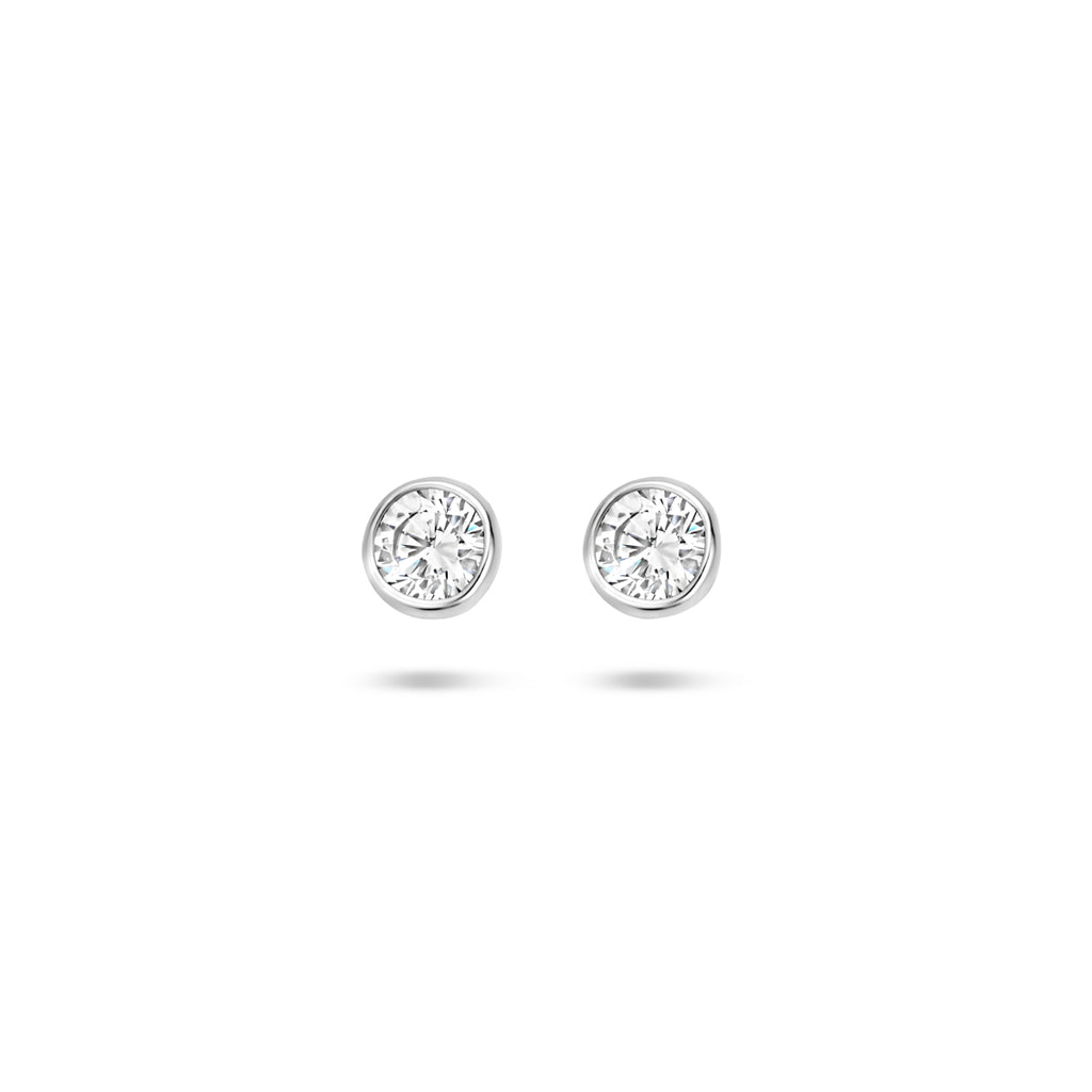 Ohrstecker Zirkonia Silber rhodiniert