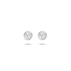 Ohrstecker Zirkonia Silber rhodiniert