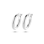 Ohrringe 2,5 mm runde Röhre 14K Weißgold