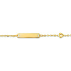 Gravurarmband Herzplättchen 4,0 mm 14K Gelbgold