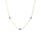 Halskette Lapislazuli 40 - 42 cm 14K Gelbgold