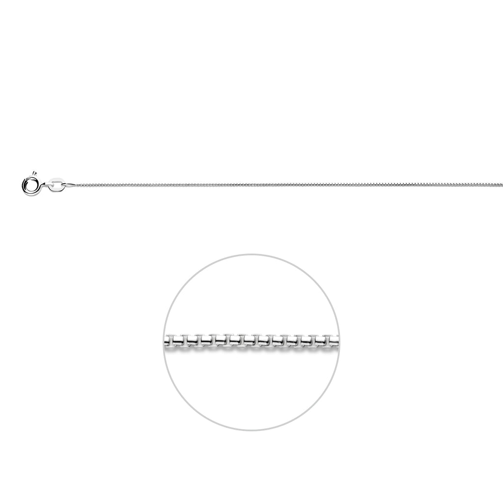 venetiaans bol 0,9 mm zilver wit