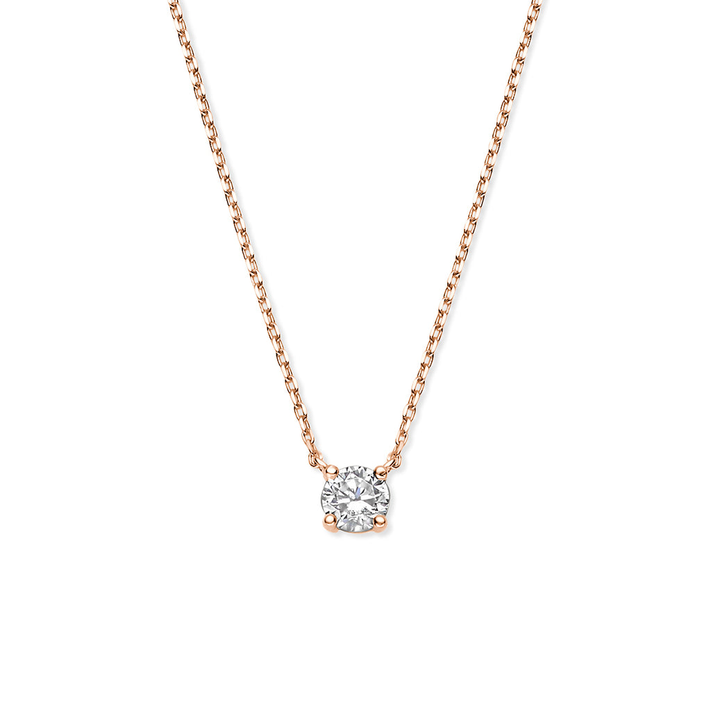 collier zirkonia 40 - 42 - 44 cm 14K roségoud