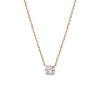 collier zirkonia 40 - 42 - 44 cm 14K roségoud