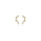 9k oorknoppen zirkonia 10 mm 9K geel