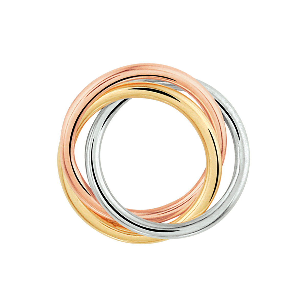 Anhänger Tricolor 10 mm 14K Tricolor-Gold