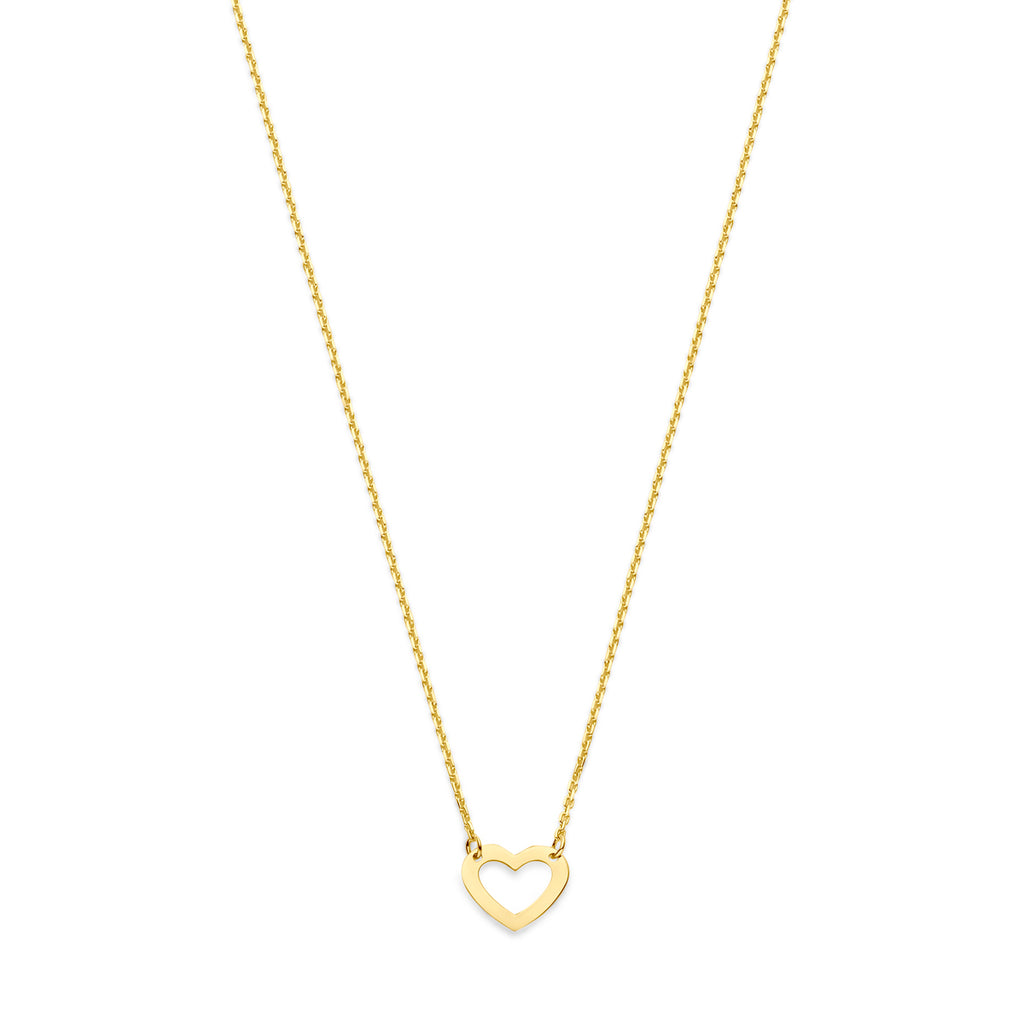 Halskette Herz 41 - 43 - 45 cm 14K Gelbgold