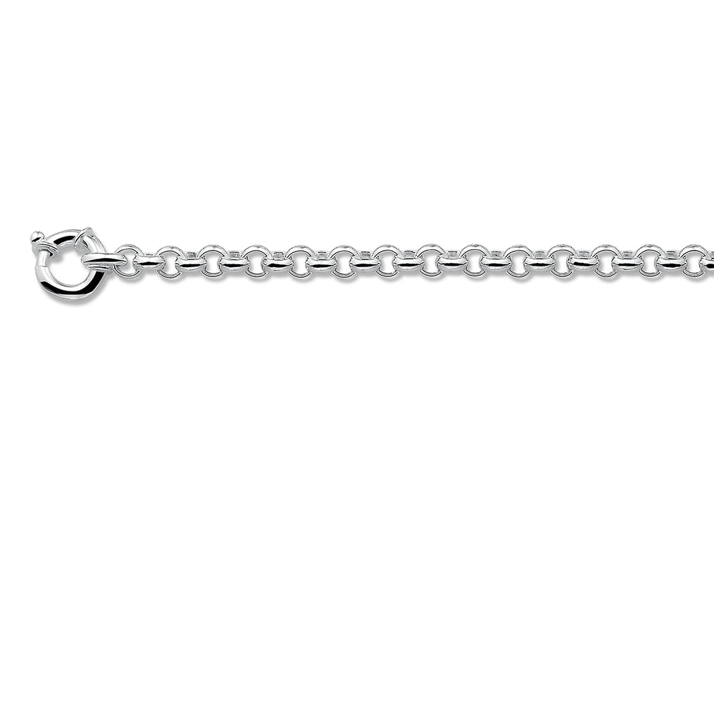 jasseron 7,0 mm met groot veerslot zilver wit